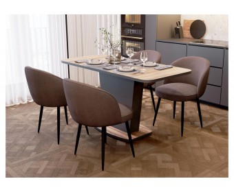 Деревянный стол Комфорт авелано / графит