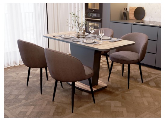 Деревянный стол Комфорт авелано / графит в Кургане