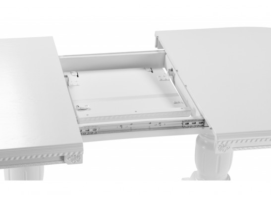 Деревянный стол Эвклаз овальный белый в Кургане