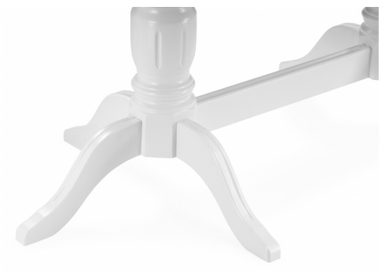 Деревянный стол Эвклаз овальный белый в Кургане