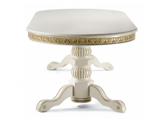 Деревянный стол Кассиль крем / золотая патина в Кургане