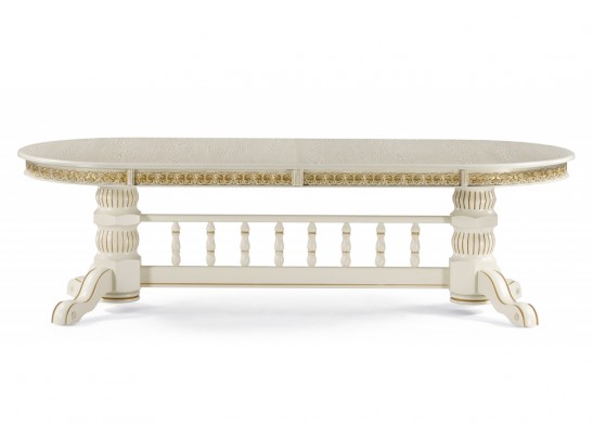 Деревянный стол Кассиль крем / золотая патина в Кургане