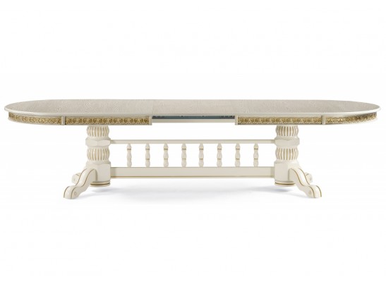 Деревянный стол Кассиль крем / золотая патина в Кургане