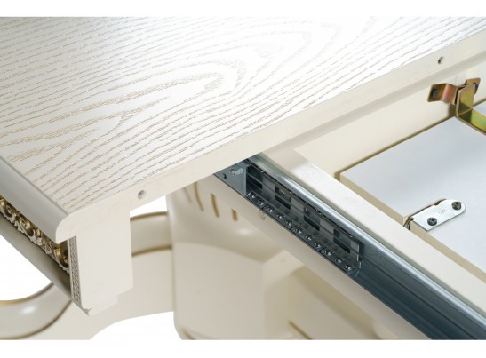 Деревянный стол Кассиль крем / золотая патина в Кургане