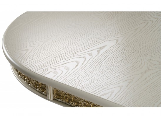 Деревянный стол Кассиль крем / золотая патина в Кургане