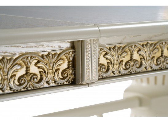 Деревянный стол Кассиль крем / золотая патина в Кургане