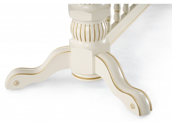 Деревянный стол Кассиль крем / золотая патина в Кургане