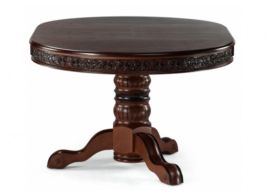 Деревянный стол Коул 110(160)х110х78 орех / коричневая патина в Кургане