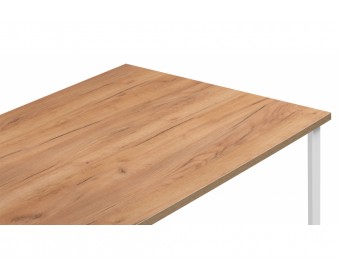 Деревянный стол Лиман 117 x 77 дуб крафт золотой / белый матовый