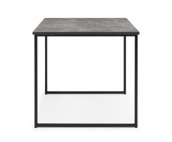 Деревянный стол Лиман 140 х 80 бетон светлый / черный матовый