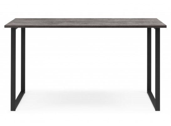 Деревянный стол Лиман 140 х 80 бетон светлый / черный матовый в Кургане