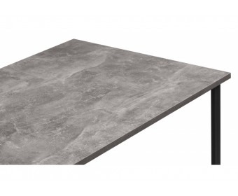 Деревянный стол Лиман 140 х 80 бетон светлый / черный матовый