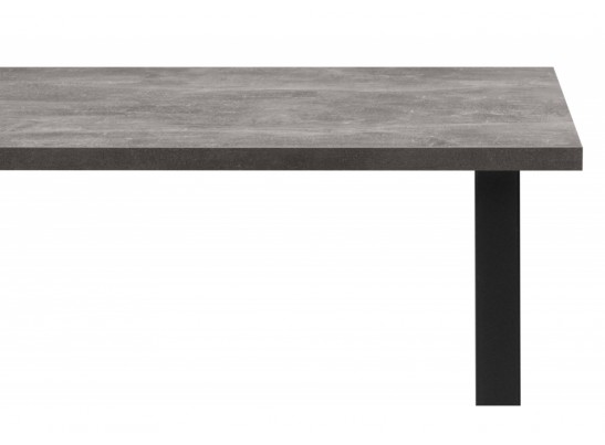 Деревянный стол Лиман 140 х 80 бетон светлый / черный матовый в Кургане