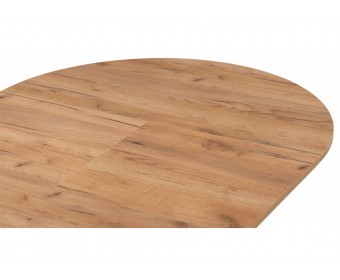 Деревянный стол Орион 90 / 130 дуб крафт золотой / черный матовый