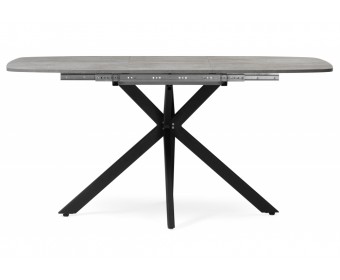 Деревянный стол Кортез 116(160)x77 раздвижной цемент / черный