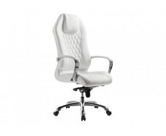Компьютерное кресло Damian white / satin chrome
