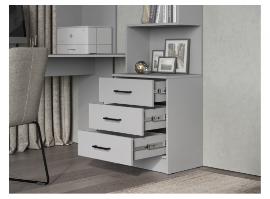 Компьютерный стол Эльброни левый шиншилла серая в Кургане