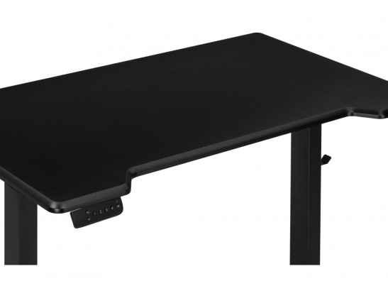 Компьютерный стол Маркос с механизмом подъема 120х75х75 черная шагрень / черный в Кургане