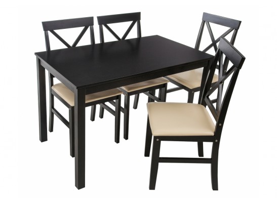 Обеденная группа Chili (стол и 4 стула) cappuccino / cream в Кургане