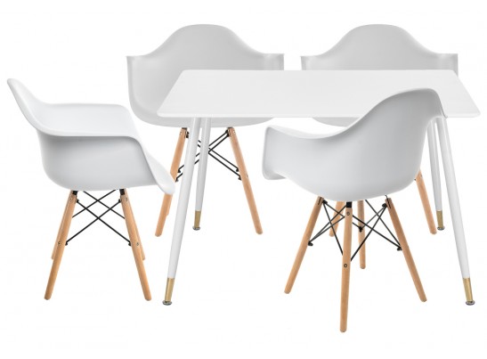Обеденная группа Куиб white / wood в Кургане