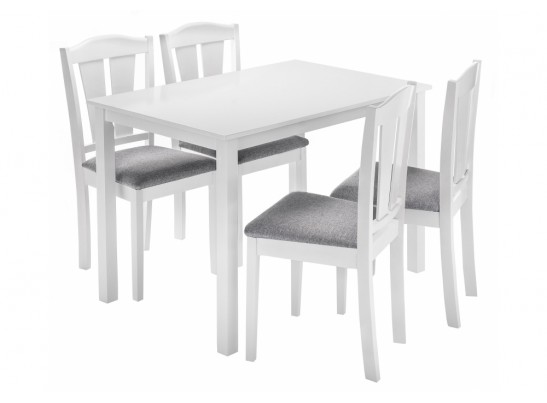 Обеденная группа Mali (стол и 4 стула) white / grey в Кургане