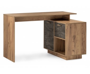 Письменный стол Эго Ст-2 на подиуме дуб крафт золотой / камень темный