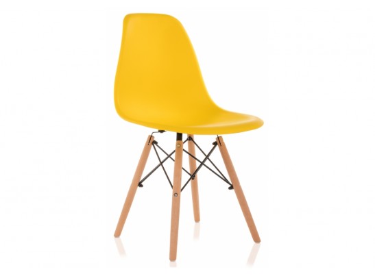 Пластиковый стул Eames PC-015 желтый в Кургане