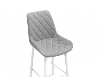 Полубарный стул Баодин К Б/К светло-серый / белый