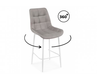 Полубарный стул Челси 360 латте (zd 290) / белый