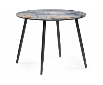 Стеклянный стол Анселм 100х76 магеллан / черный