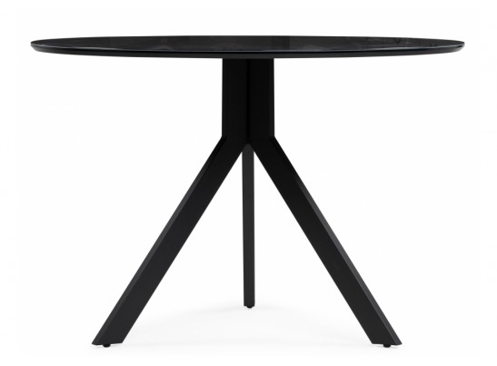 Стеклянный стол Том 110х110х75 черный в Кургане