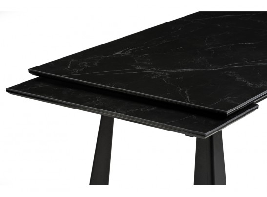 Керамический стол Бэйнбрук 140х80х76 черный мрамор / черный в Кургане