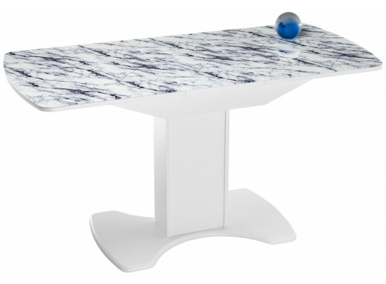 Стол на тумбе Ригель белый мрамор / белый в Кургане