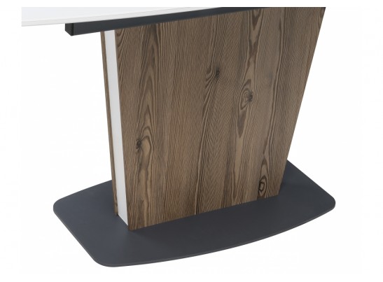 Стол на тумбе Теон 120 лиственница / белый / пластина серая в Кургане