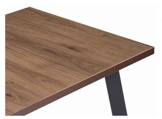 Стол Тринити Лофт 120х60х75 25 мм гикори / черный матовый в Кургане