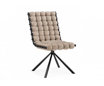 Стул на металлокаркасе Ball 1 бежевый / черный