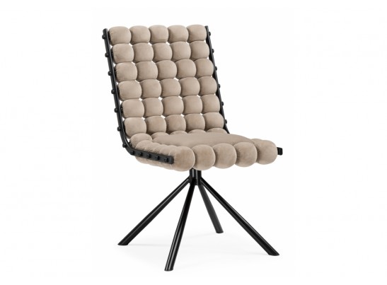 Стул на металлокаркасе Ball 1 бежевый / черный в Кургане