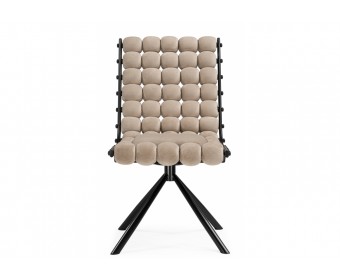 Стул на металлокаркасе Ball 1 бежевый / черный