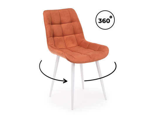 Стул на металлокаркасе Челси 360 К терракотовый (zd 432) / белый в Кургане