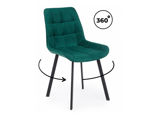 Стул на металлокаркасе Челси 360 П зеленый (zd 667) / черный в Кургане