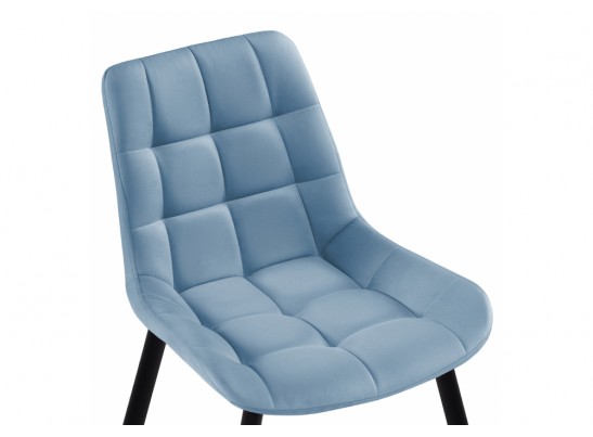 Стул на металлокаркасе Челси К голубой / черный в Кургане
