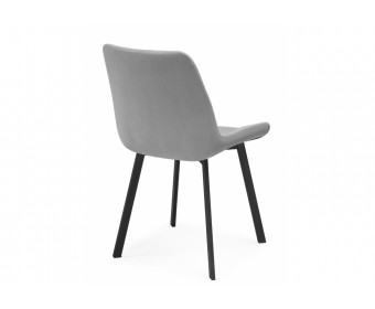Стул на металлокаркасе Челси П светло-серый (zd 960) / черный