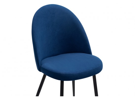 Стул на металлокаркасе Дагрун темно-синий / черный каркас в Кургане