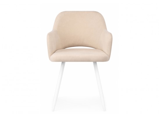 Стул на металлокаркасе Эолин 360 бежевый (glory 03) / белый в Кургане