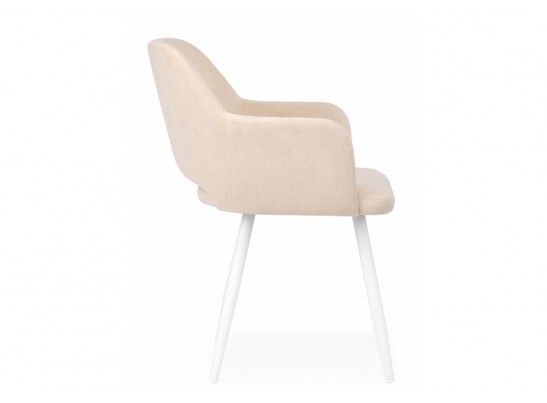 Стул на металлокаркасе Эолин 360 бежевый (glory 03) / белый в Кургане