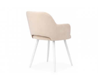 Стул на металлокаркасе Эолин 360 бежевый (glory 03) / белый