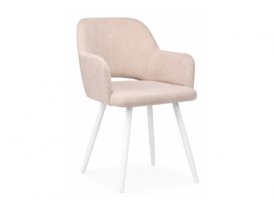 Стул на металлокаркасе Эолин 360 латте (glory 10) / белый