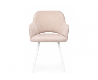 Стул на металлокаркасе Эолин 360 латте (glory 10) / белый