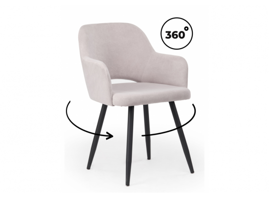 Стул на металлокаркасе Эолин 360 светло-серый (glory 36) / черный в Кургане