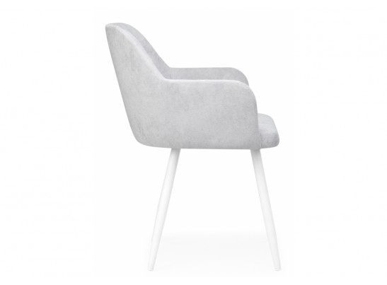 Стул на металлокаркасе Инфини светло-серый (ocean 021) / белый в Кургане